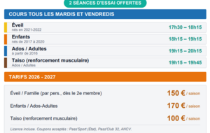 Inscriptions 2026-2027